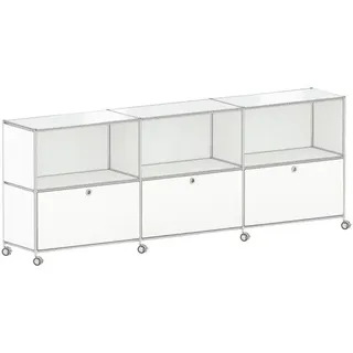 viasit Sideboard »System 4« auf Rollen weiß, 227.9x82.6x40.4 cm