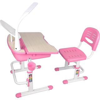 Vipack Comfortline Kinderschreibtisch 301 inkl. Stuhl, rosa höhenverstellbar