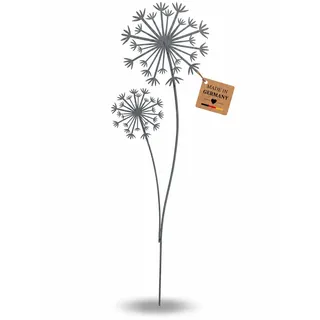 Terma Metall Pusteblume grau XXL 140 cm Höhe Pusteblume Gartenstecker, Gartenfigur groß, Metallfigur Garten,