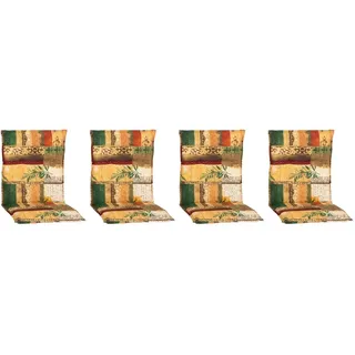 BEO Niederlehner Auflage 4 x 40 x 40 cm beige/grün/gelb 4-tlg.