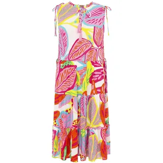 Zwillingsherz Kleid Sommerkleid Damen leicht und luftig Strandkleid Damen Sommer, Tunikakleid Damen, Hemdblusenkleid, Blusenkleid Tunika Kleid Ibiza Style Größe L/XL - L-XL