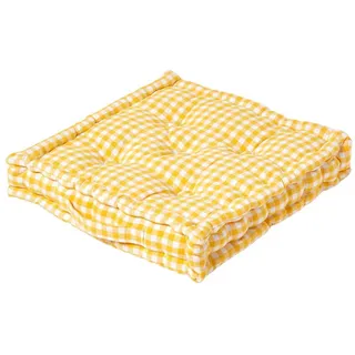Homescapes Sitzkissen gelb 50 x 50 x 10 cm - Homescapes