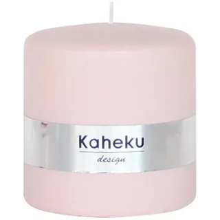 Kaheku Kerze, Zylindrisch, Hellrosa, Ø9,6xH10cm, Unparfümiert, Indoor, Getaucht, Röhre, Pillar Candle
