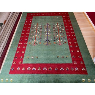Orientteppich Perser Gabbeh Teppich Waldi 291×202, Morgenlandbazar, Handgeknüpft in Persien grün
