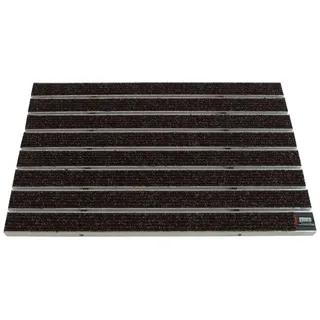Emco Fußmatte Eingangsmatte DIPLOMAT, Large Rips Braun, rechteckig, Höhe: 22 mm, Größe: 600x400 mm, für Innen- und überdachten Außenbereich braun