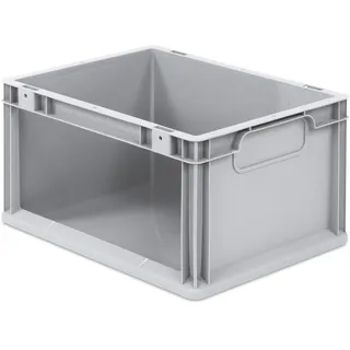 aidB Eurobox NextGen Store Seite offen, 400x300x220 mm, robuste Regalbox mit Entnahmeöffnung, stapelbare Kunststoffkiste, ideal für die Industrie