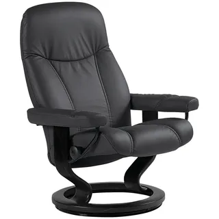 Stressless Relaxsessel Consul, Schwarz, Holz, Echtleder, Rindleder, Buche, Schichtholz, 76x100x71 cm, Lederauswahl, Stoffauswahl, Relaxfunktion, Wohnzimmer, Sessel, Relaxsessel