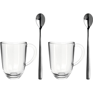 LEONARDO Latte-Macchiato-Set Napoli 4tlg. Glas Transparent Klar