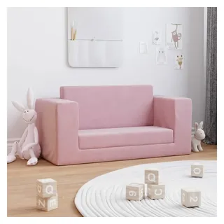 vidaXL Schlafsofa 2-Sitzer Rosa Weicher Plüsch