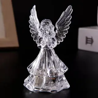 1 Stück Farbwechsel Acryl 3D Engel Nachtlicht Lampe Weihnachten LED Nachtlicht Lampe Batteriebetriebene Party Hochzeit Schlafzimmer Dekor Nachttisch Tischlampe für Kinder Kinderzimmer Zimmer