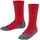 Unisex Kinder Socken Active Warm So Wolle Funktionsmaterial dick atmungsaktiv einfarbig 1 Paar Rot 19-22