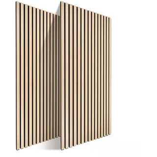 Relaxdays Akustikpaneel 2er Set Beige 120 x 60 cm