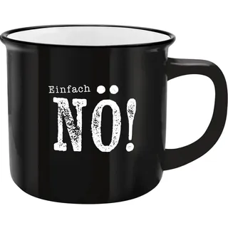 Sheepworld Tasse Kaffeetasse Kaffee Tee Tasse Becher Emaille Optik Sheepworld Gruss &, Material: Porzellan schwarz