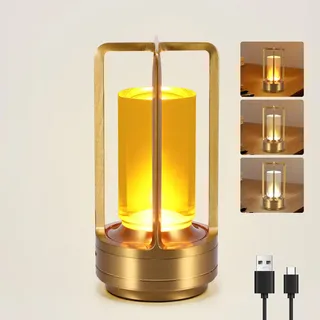 SUNJULY Nachttischlampe Gold