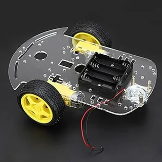 Funduino Chassis für Arduino/Raspberry und andere Mikrocontroller | Roboter mit Achse und Rolle | Perfekt für DIY Roboterprojekte