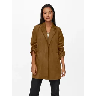 ONLY Langjacke ONLJOLINE FAUX SUEDE COAT LIFE CC OTW mit Reverskragen, weiches Wildlederimitat braun XS (34)