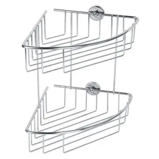 Tesa 40215-00000-00 baath Plus Eckduschkorb Klebstoff Chrom (glänzend)