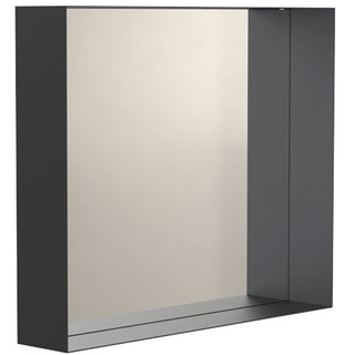 Frost Unu Wandspiegel mit Ablagerahmen H 50cm x B 60cm x T 11cm | schwarz