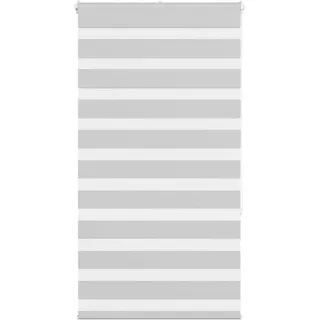 vidaXL Doppelrollo 70 x 150 cm Zebra/Hellgrau
