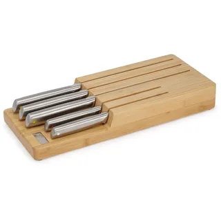 Joseph Joseph Elevate Messeraufbewahrung mit Messern, Edelstahl / Bambus 5-teilig,