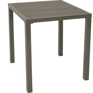 DEGAMO Bistrotisch 60 x 60 x 73 cm Silber/Grau