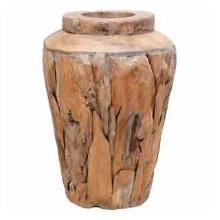 vidaXL Deko-Vase 40 x 60 cm Massivholz Teak