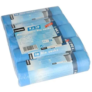 Papstar Müllsäcke mit Zugband, 120 l blau