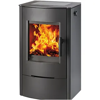 HAAS+SOHN Kaminofen ELLMAU COOK easy mit Glaskeramik-Kochplatte, perl-schwarz, 6 kW