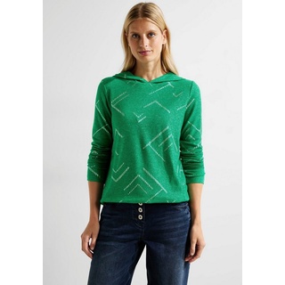 Cecil Hoodie Hoodie Shirt mit Folienprint mit Folienprint grün XS (36)