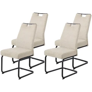 Hela Freischwinger KERTIN Polyester beige 4er Set