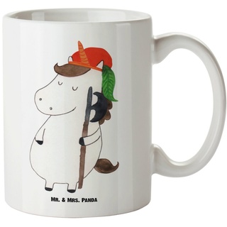 Mr. & Mrs. Panda Tasse Einhorn Bube - Weiß - Geschenk, Große Tasse, Mittelalter, Einhorn Dek, XL Tasse Keramik weiß