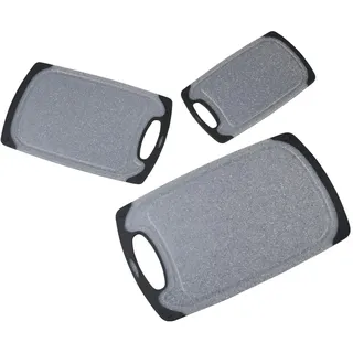 KESPER Schneidebrett-Set Kunststoff 3-tlg. 41 x 24,5 x 0,9 cm Grau