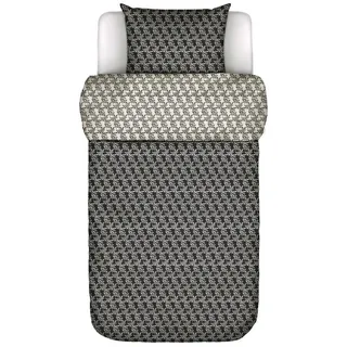 Marc O'Polo Monogram Wellenmuster Schwarz 135 x 200 cm + 80 x 80 cm