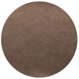 Asa Selection Tischset Vegan Leather Ø 38 cm Polyurethan Braun Nougat
