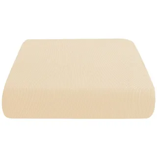 BTTO Sofahusse Sofa Sitzkissenbezug,Stretch Sitzkissenschutz,Husse Überzug Bezug, Rutschfest Stoff Tartan,Für Sofa L Form Ecksofa Sofa Sitzkissen beige