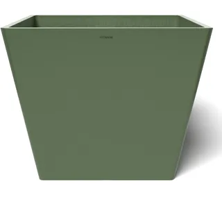 POTS&MORE Pflanztopf Prismo 50 (50 cm, quadratische Form, Farbe Olivgrün, Höhe 40,5 cm, Übertopf Kunststoff, für Zimmerpflanzen) VP025004