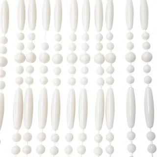 Ivol Perlenvorhang, Weiß, Kunststoff, 90x220 cm, Wohntextilien, Gardinen & Vorhänge, Fertiggardinen, Fadenvorhänge