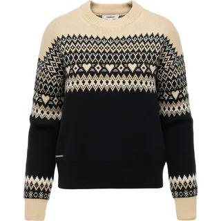 Ragwear Norwegerpullover Oslana Warmer Norweger Damen Strickpullover schwarz XS (34)