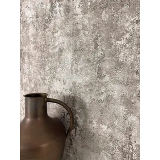 Newroom Vliestapete Taupe Betonoptik Industrial Tapete Wohnzimmer