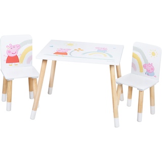 roba Kindersitzgruppe »Peppa Pig«, mit zwei Stühlen und einem Tisch