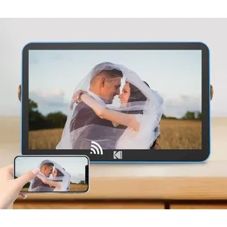 Kodak WF-108H (10", 1280 x 800 Pixel), Digitaler Bilderrahmen, Blau, Braun