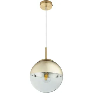 Design Kugel Decken Hänge Leuchte Wohn Zimmer Glas Pendel Lampe gold im Set inkl. LED Leuchtmittel