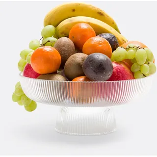Obstschale Stria, Glas Mit Rillenstruktur Transparent