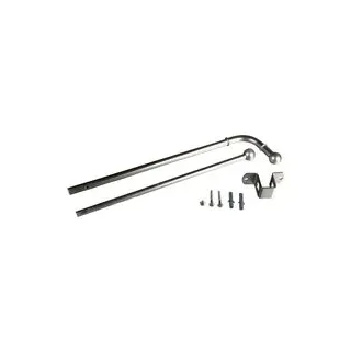 LIEDECO Gardinenstange mit Schwenkarm chrom-matt,