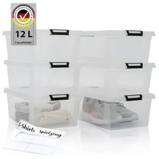Hausfelder Aufbewahrungsbox 12 l 6-tlg. transparent