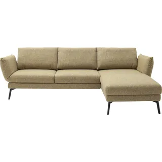 Schöner Wohnen Eckcouch Polyester L-Form 3-Sitzer Gelb