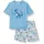 Bade-Set Blau/Orange/Weiß 122/128