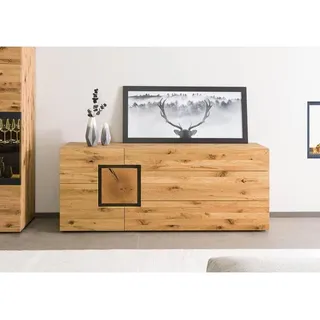 Massivmoebel24 - Sideboard Wildeiche 160x43,5x80 natur geölt/lackiert kitzbühel 128