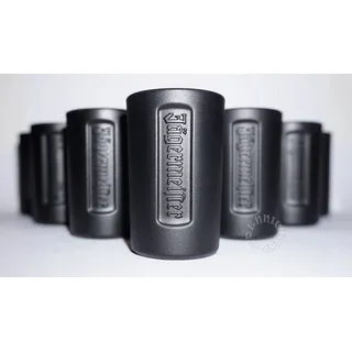 Jägermeister Gläser Set - 6 Schwarze Shotgläser 2cl geeicht