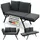 240 x 60 x 90 cm Schwarz/Grau